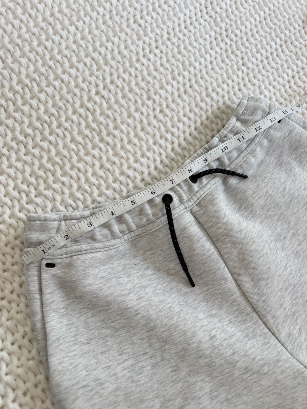 Nike Light Gray Fleece Joggers with Black Swoosh And Accents - Picture 5 of 7